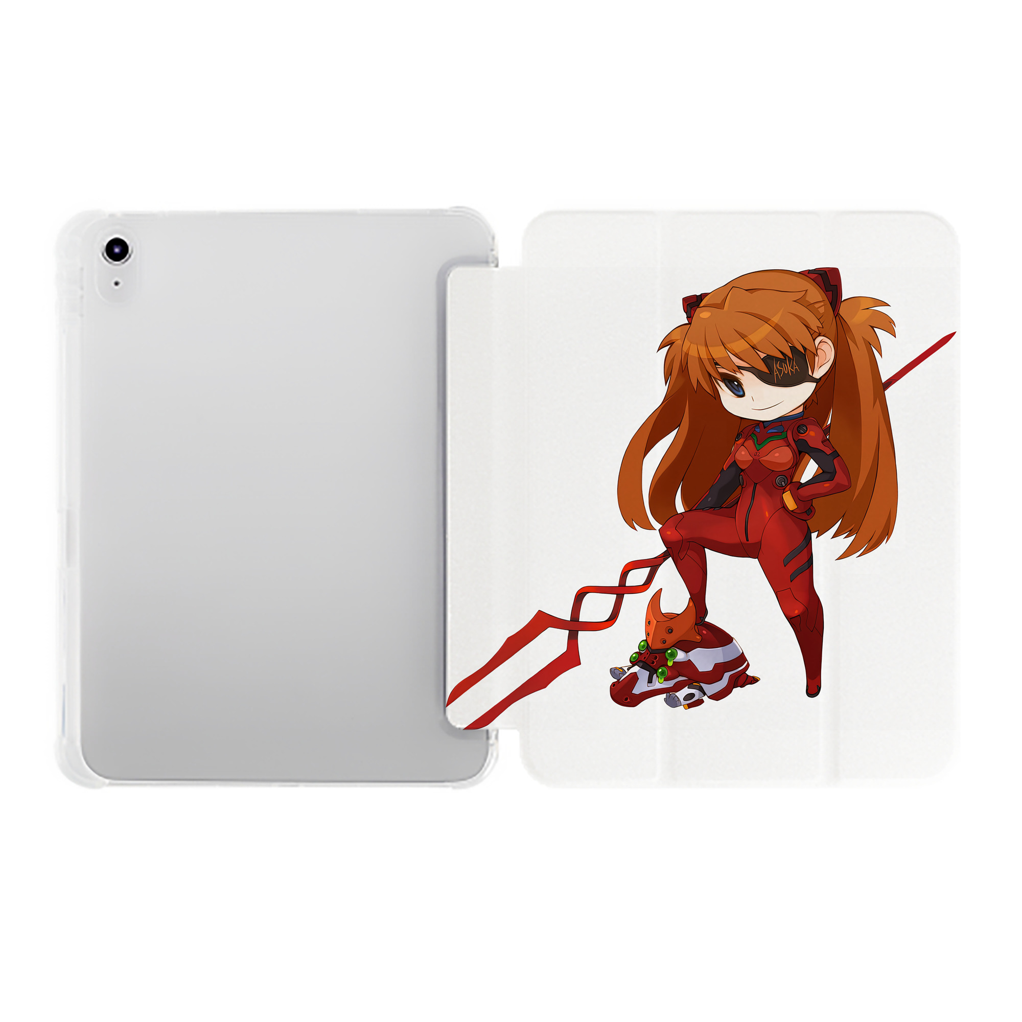 （画像用） EVA 新世紀エヴァンゲリオン IPad ケース ペン収納付き 三つ折りスタンド PUレザー×シリコン 対応機種9.5/10.5/10.9インチ